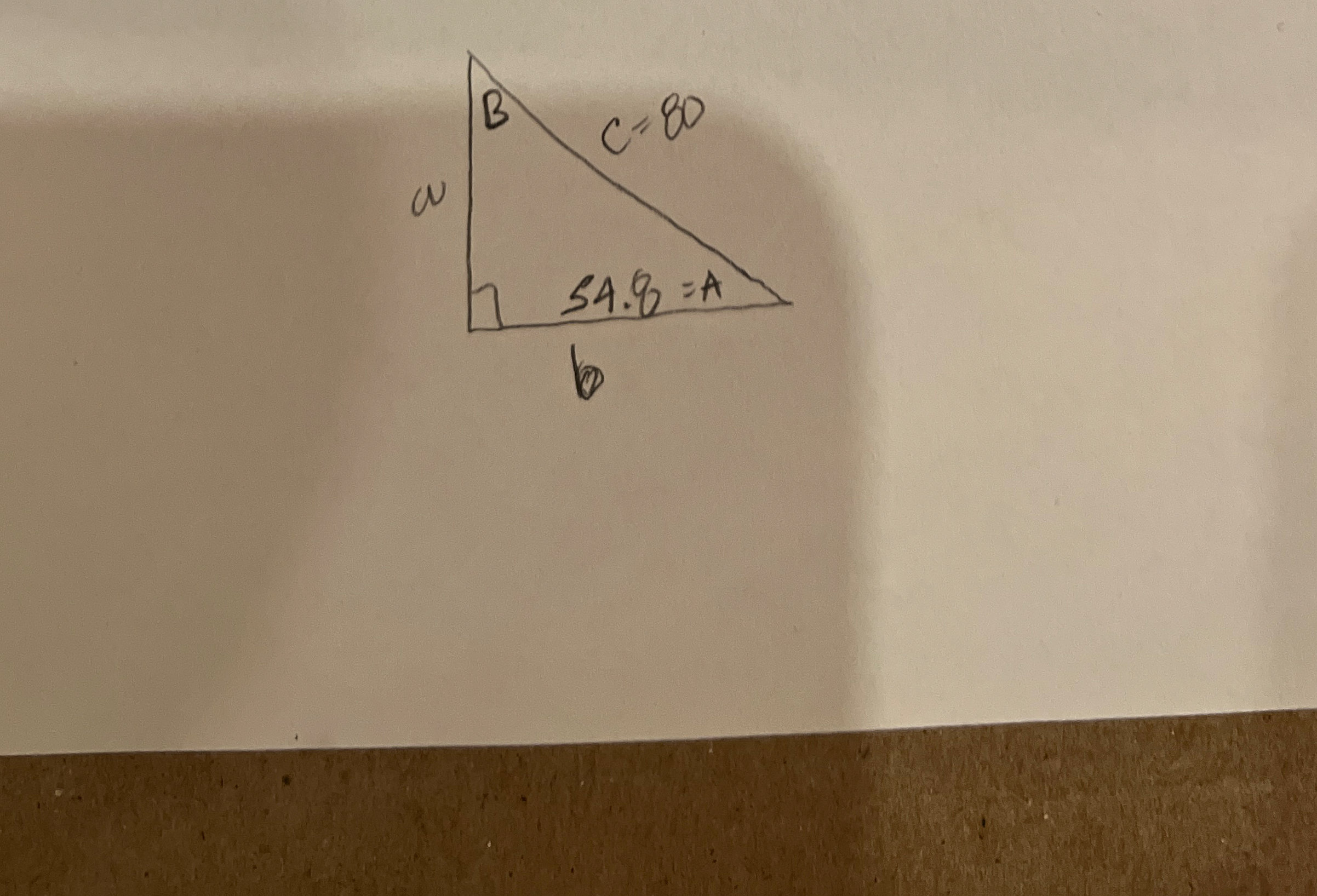 Find the remainding sides and angles