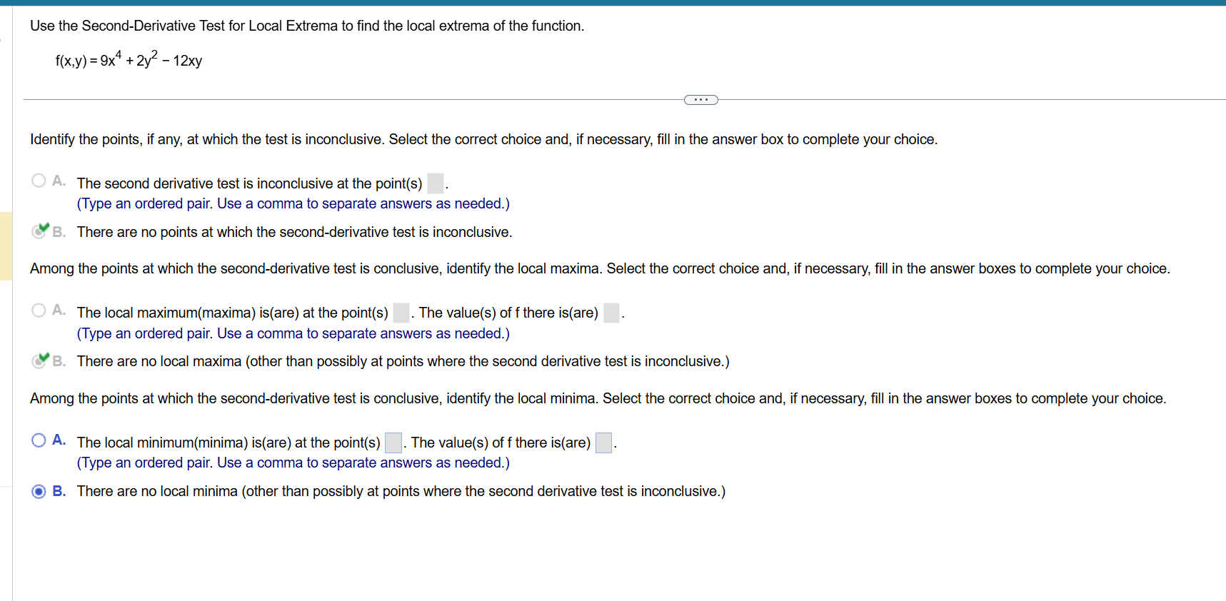 Use the Second - Derivative Test for Local
