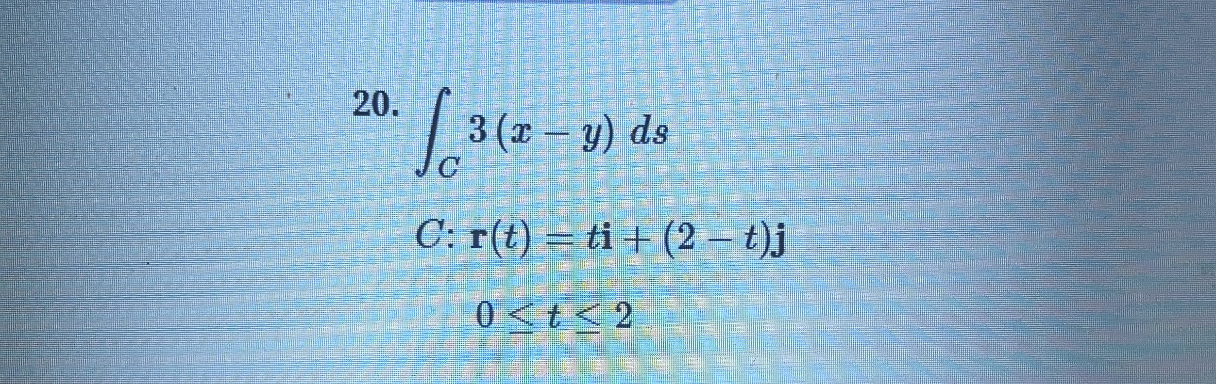 Evaluate the line integral along the given path C