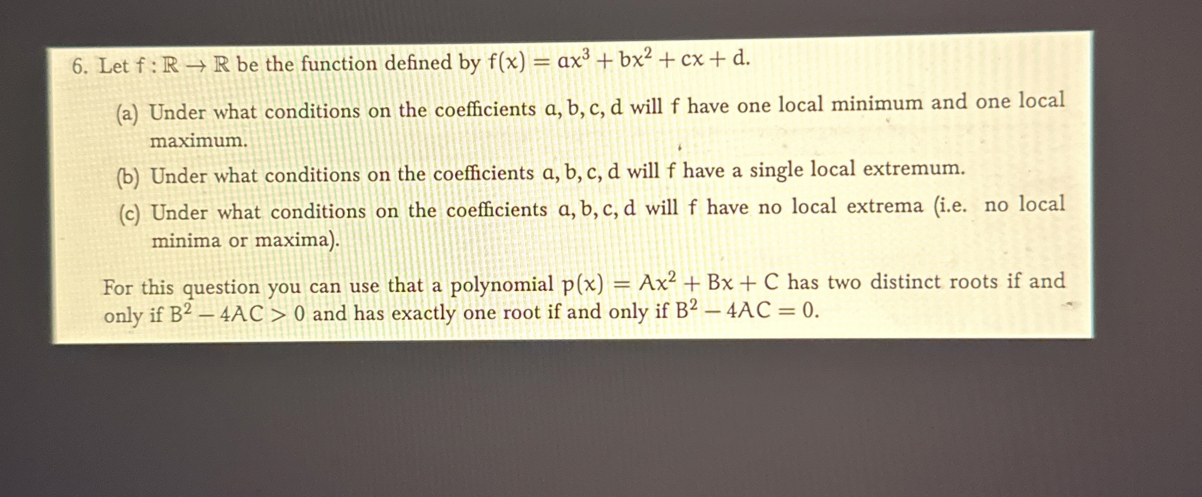 Let f : R R be the function defined by f ( x ) =