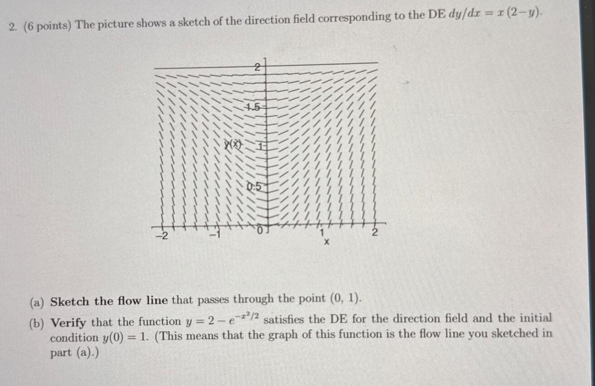 ( 6 points ) The picture shows a sketch of the