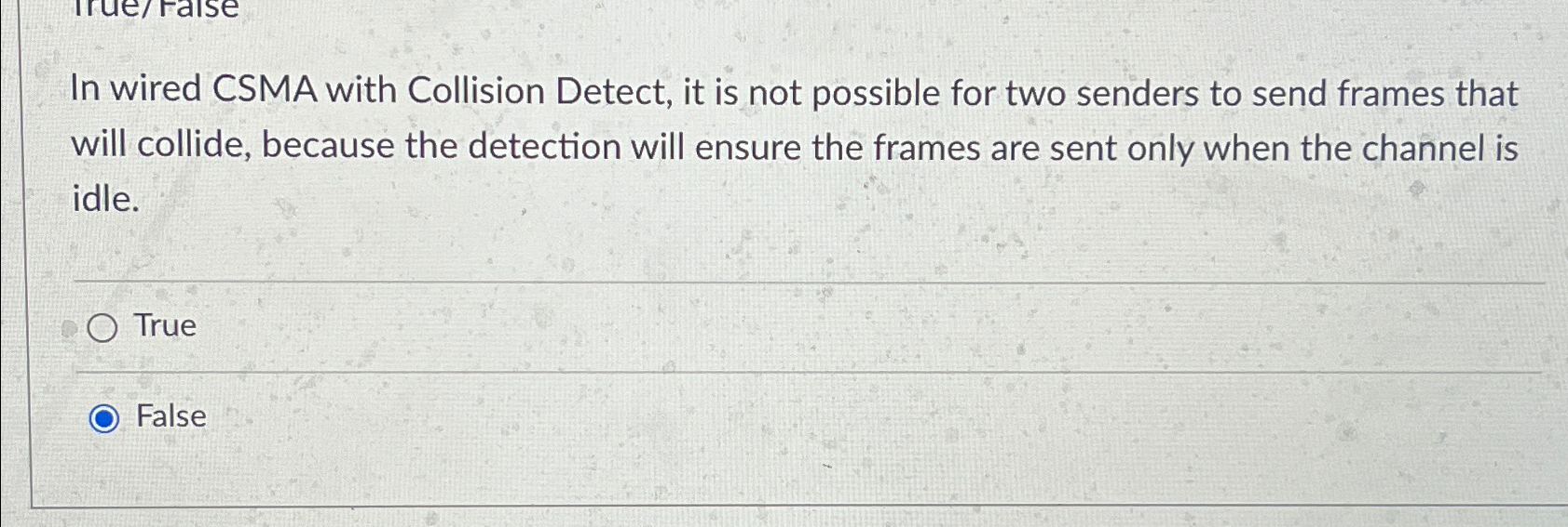 Based on what we went over in class, which of the