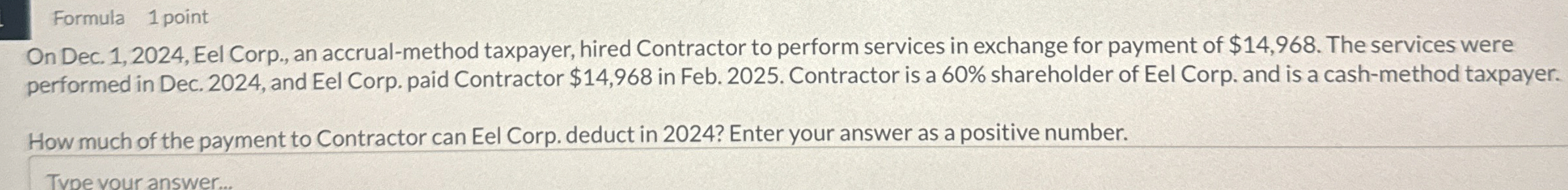 On Dec. 1 , 2 0 2 4 , Eel Corp., an accrual -