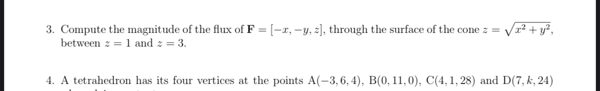 Compute the magnitude of the flux of F = [ - x ,