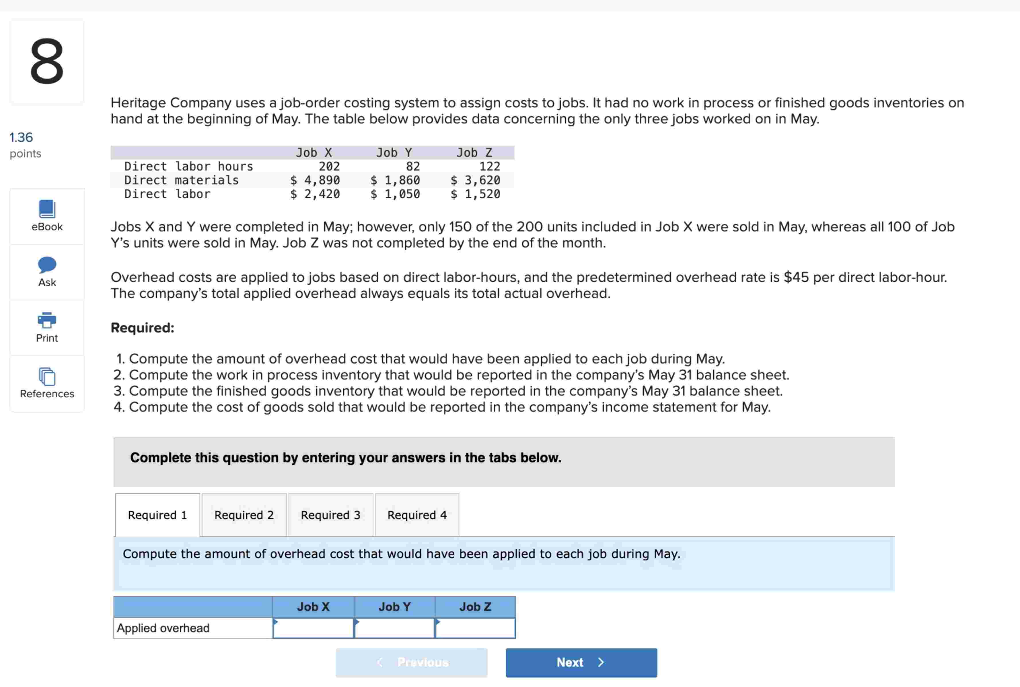 I need help with # 1 - 4 ! ! ! ! ! ! Heritage
