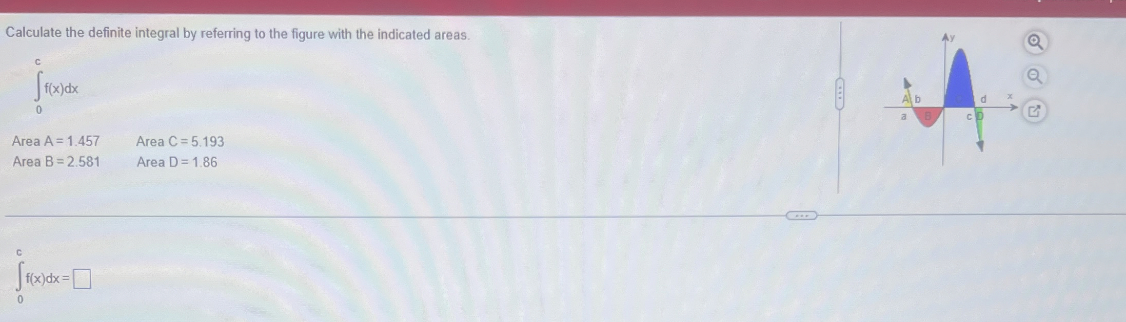 Calculate the definite integral by referring to