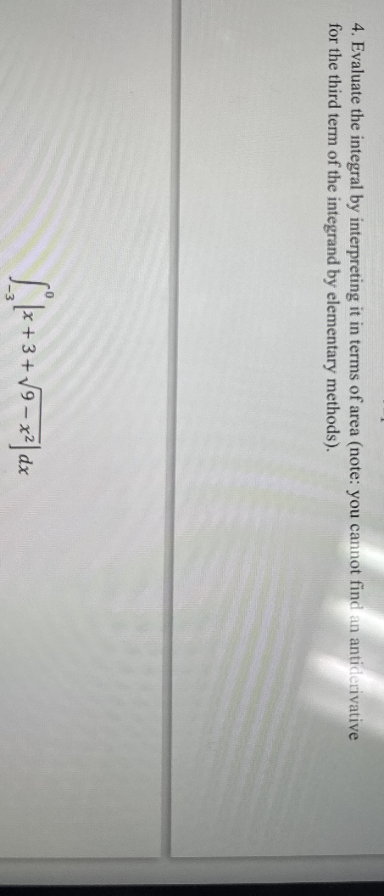 Evaluate the integral by interpreting it in terms