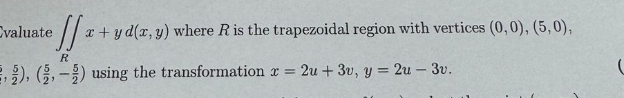 valuate R x + y d ( x , y ) where R is the