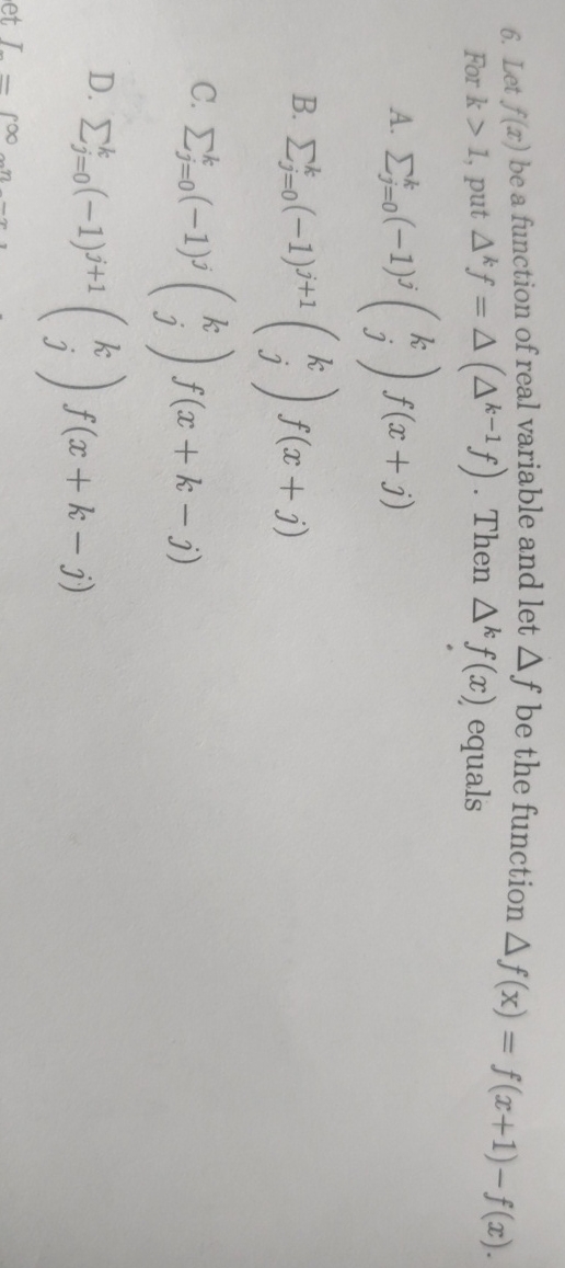Let f ( x ) be a function of real variable and