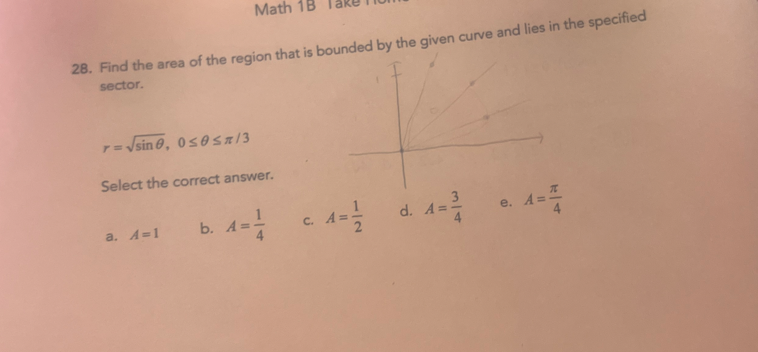 Find the area of the region that is bounded by
