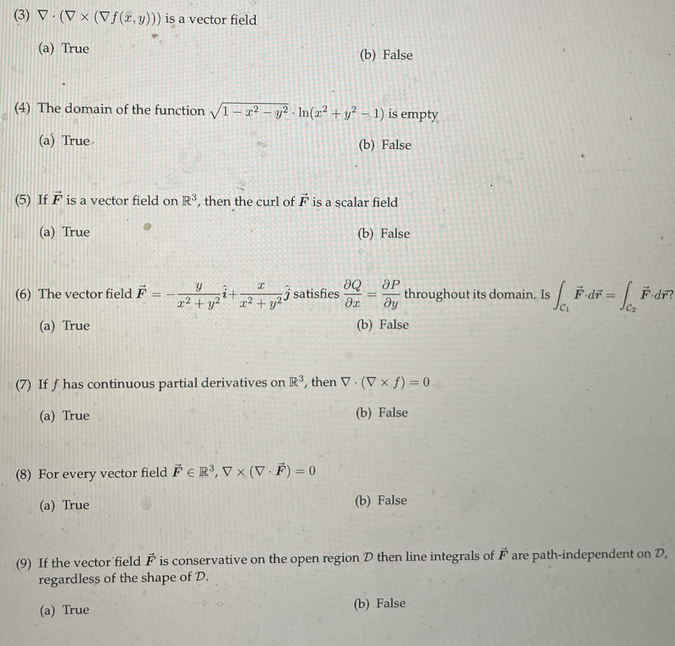 ( 3 ) grad * ( g r a d ( g r a d f ( x , y ) ) )