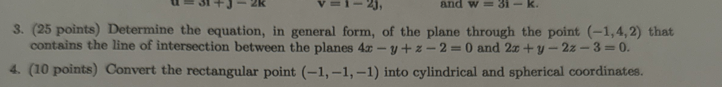 ( 2 5 points ) Determine the equation, in general