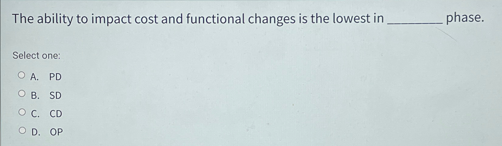 The ability to impact cost and functional changes