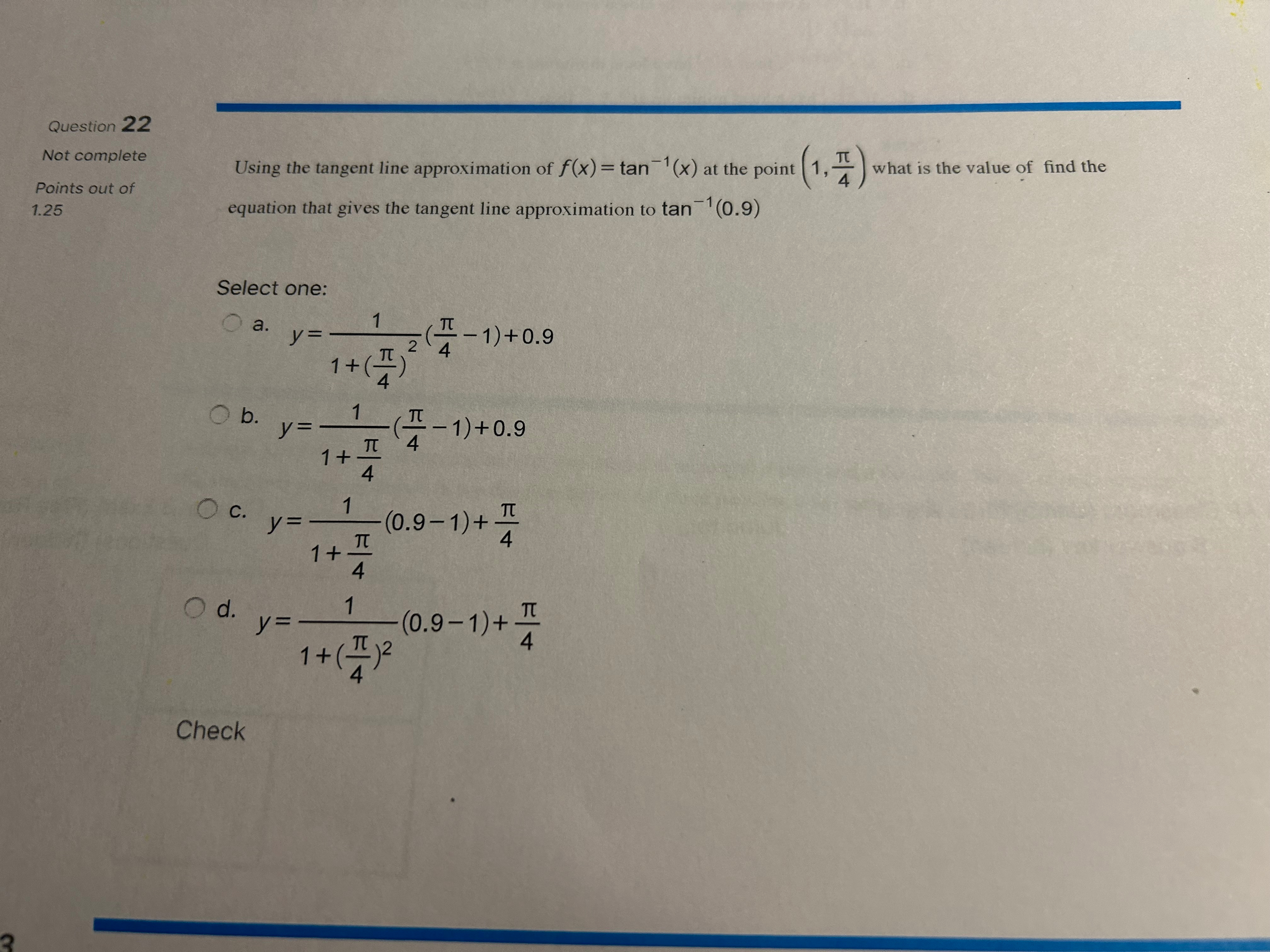 Using the tangent line approrimation of fx ) =
