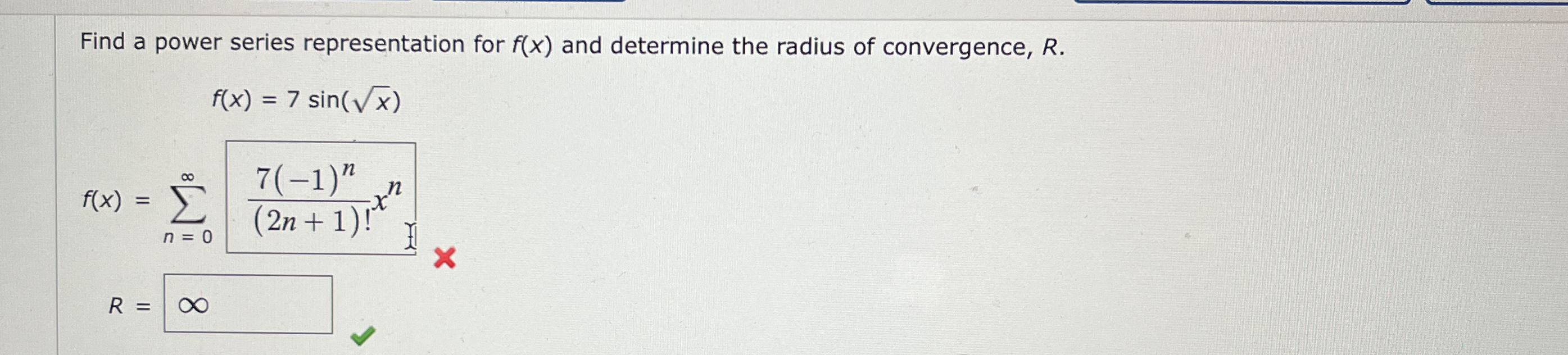 Find a power series representation for f ( x )