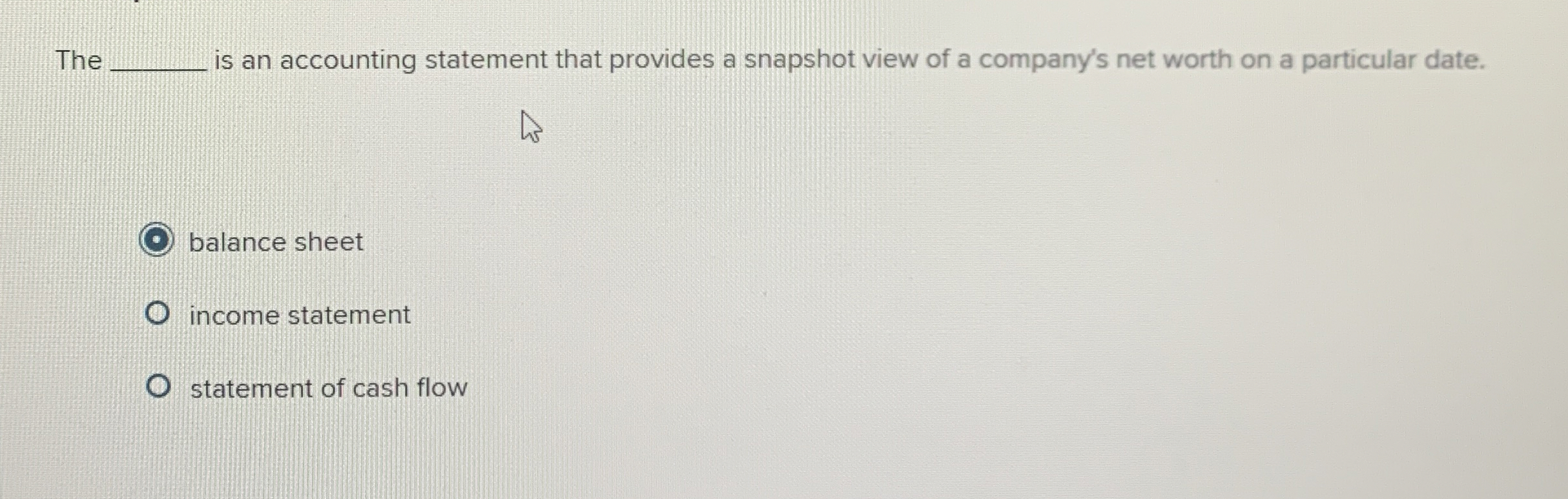 The is an accounting statement that provides a