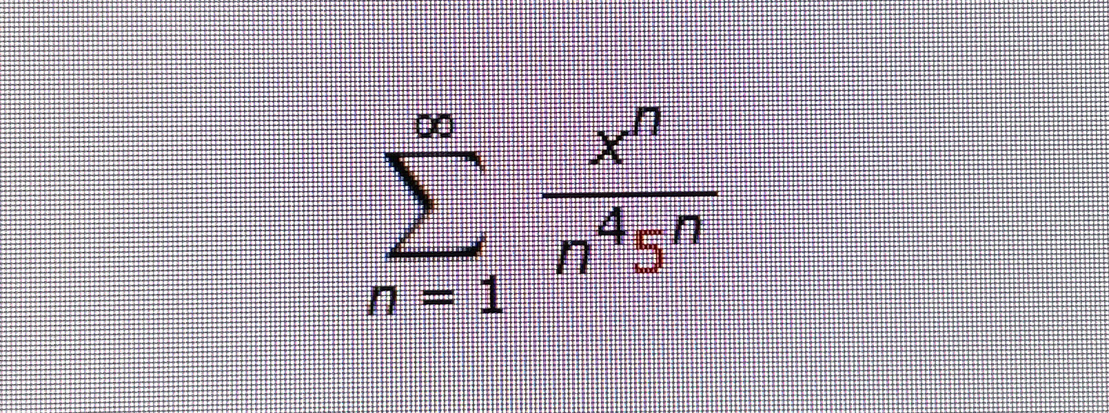How to solve n = 1 x n n 4 5 n