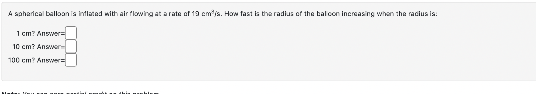 A spherical balloon is inflated with air flowing
