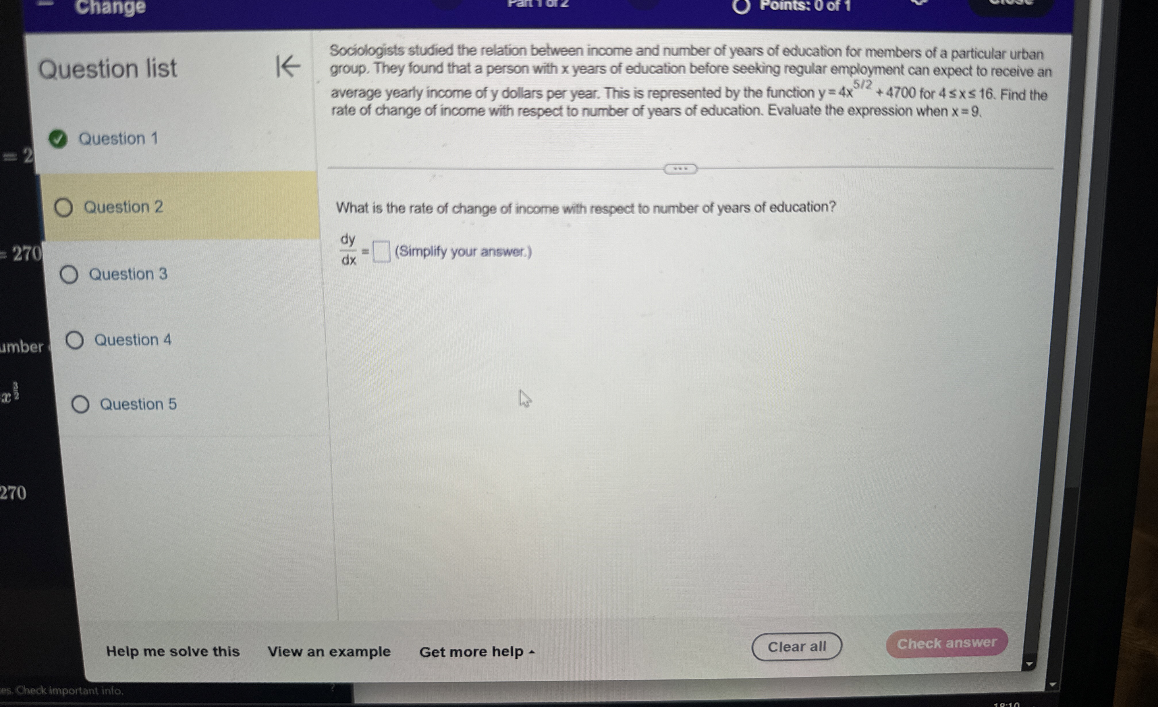 Change Points: 0 of 1 Question list Sociologists