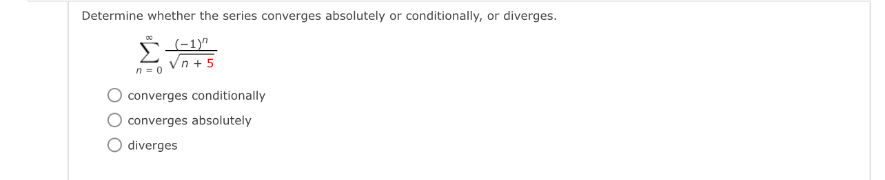 Determine whether the series converges absolutely