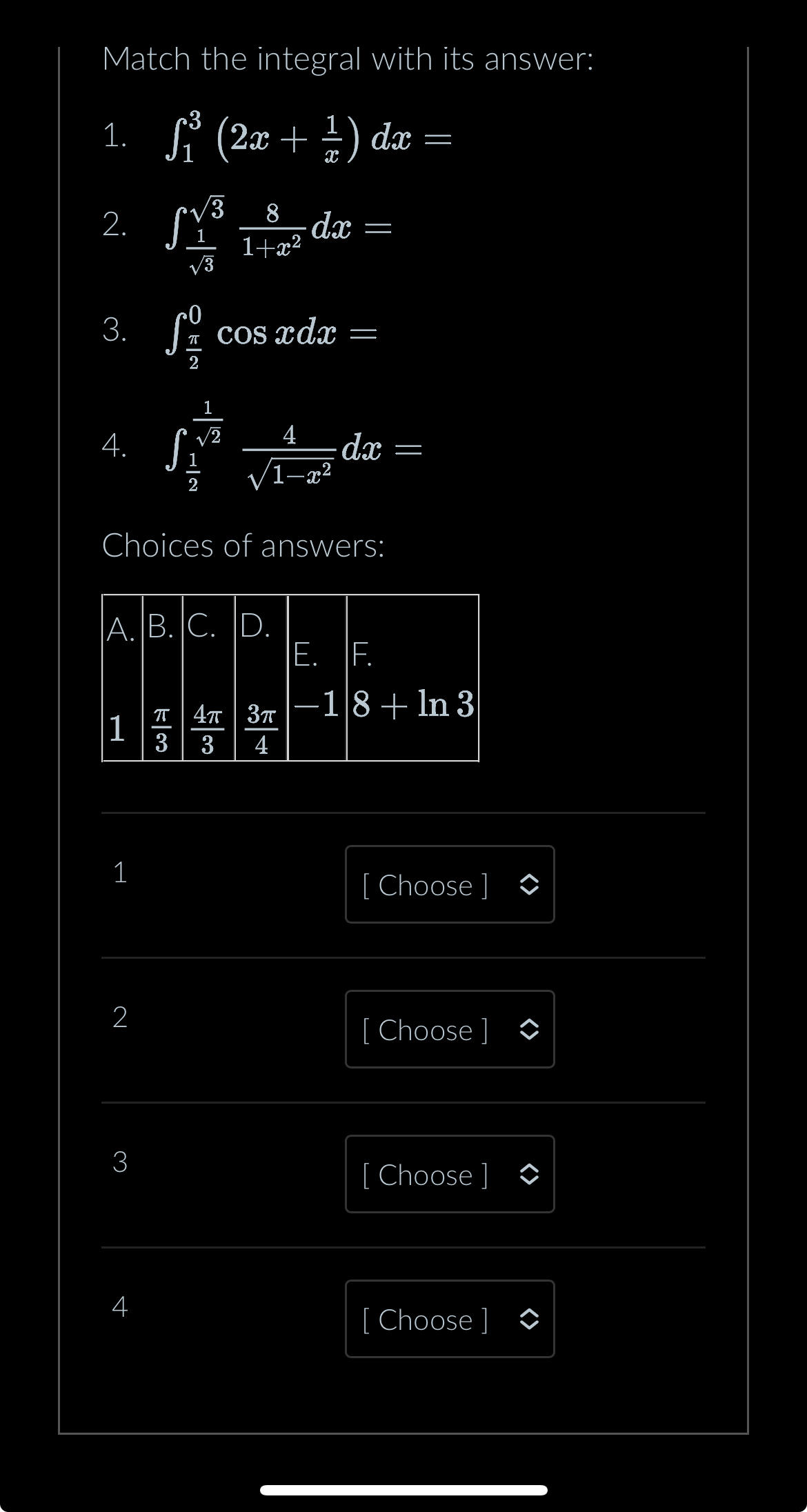 Match the integral with its answer: 1 3 ( 2 x + 1