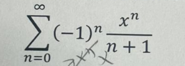 Find the radius of convergence and interval of