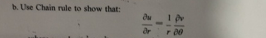 b . Use Chain rule to show that: d e l u d e l r