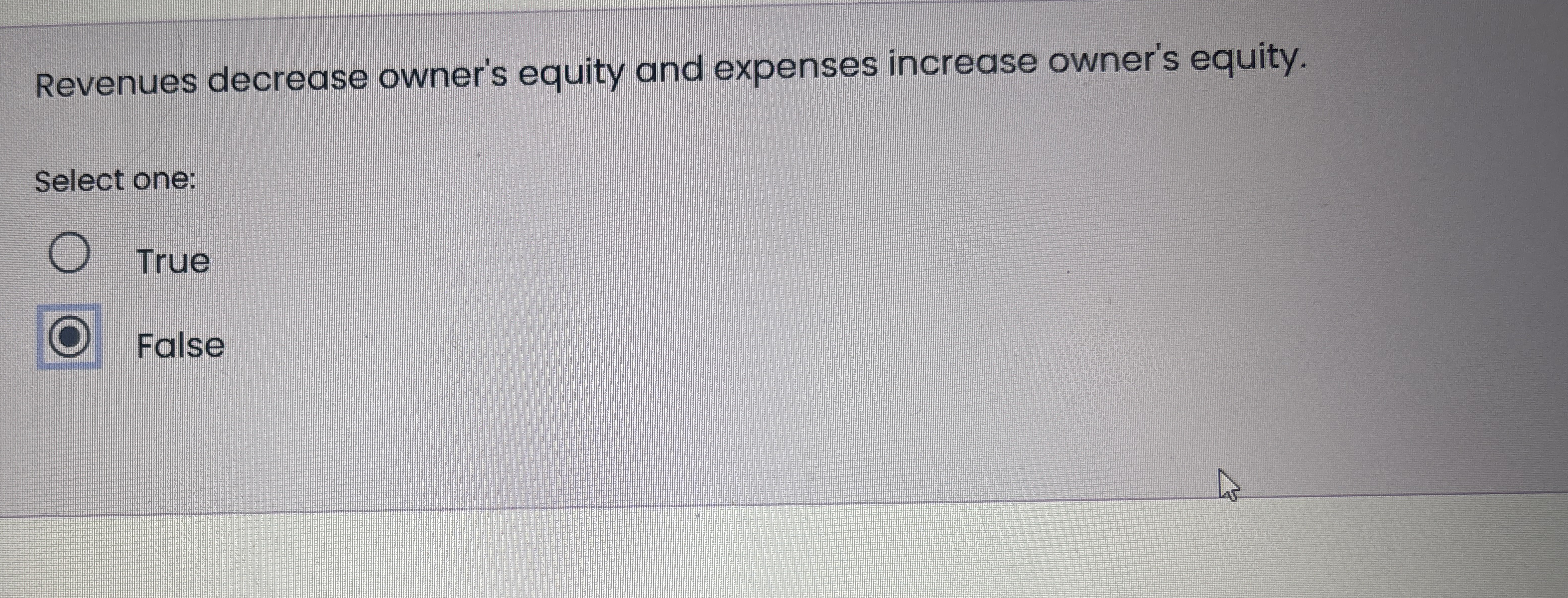 Revenues decrease owner's equity and expenses