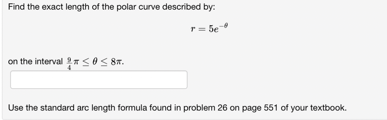 Find the exact length of the polar curve