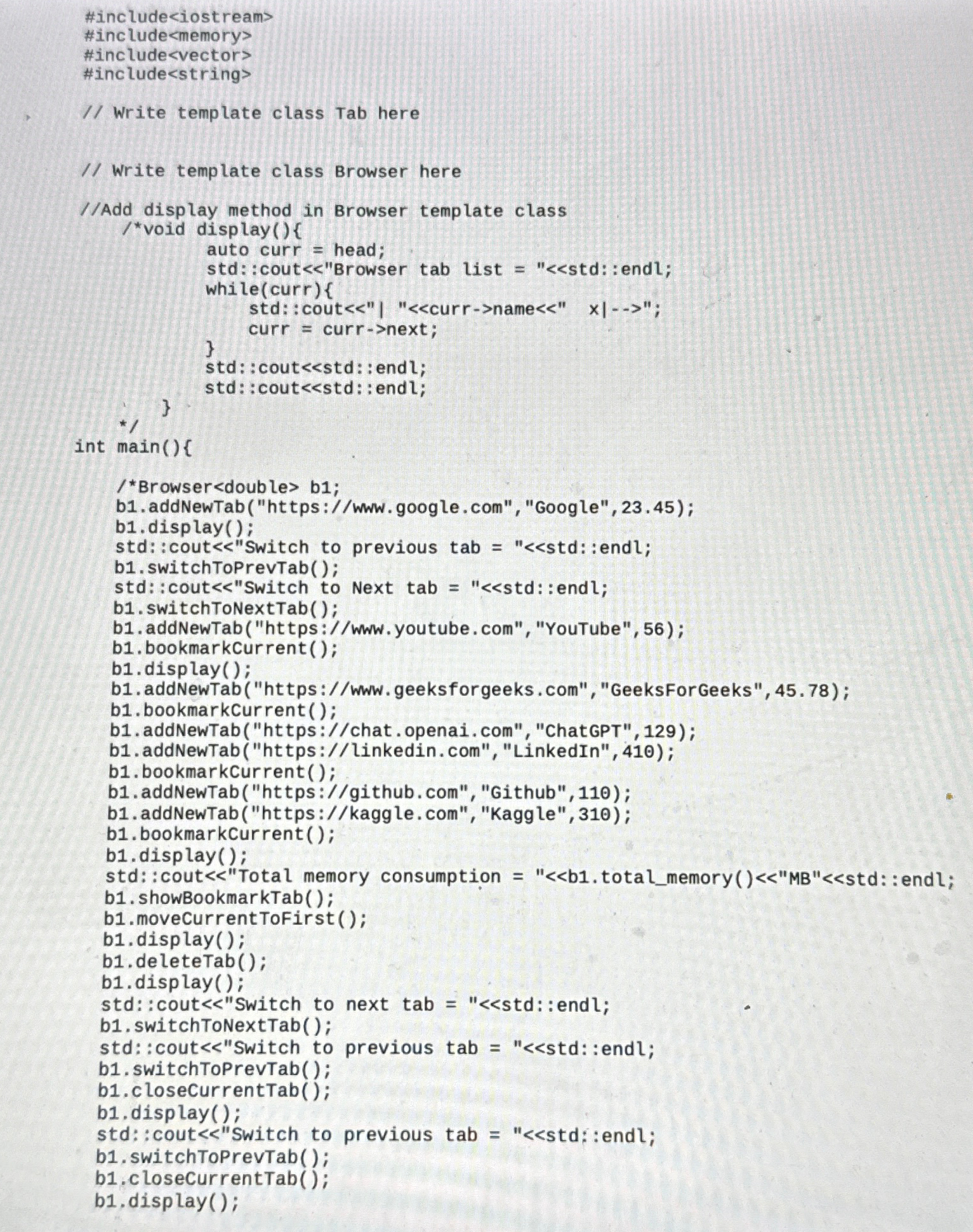 Answer the forst two sections in c + +