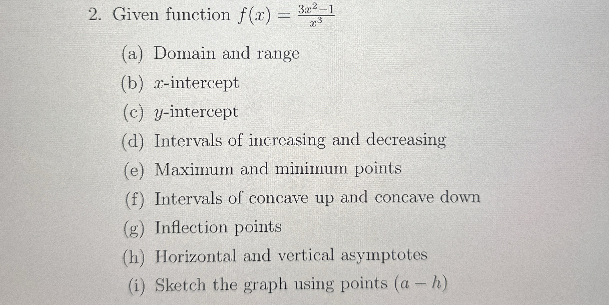 Given function f ( x ) = 3 x 2 - 1 x 3 ( a )