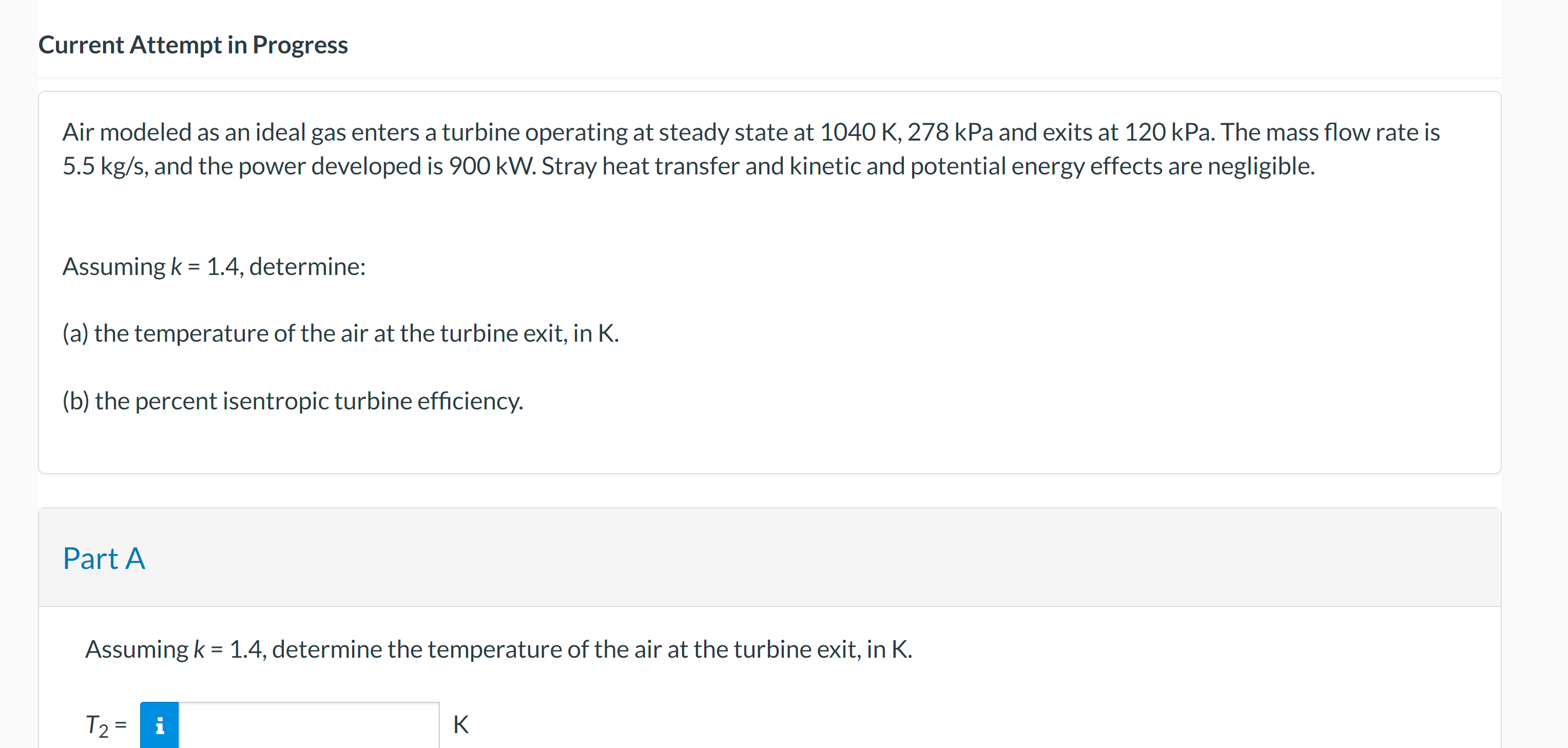 Current Attempt in Progress Air modeled as an