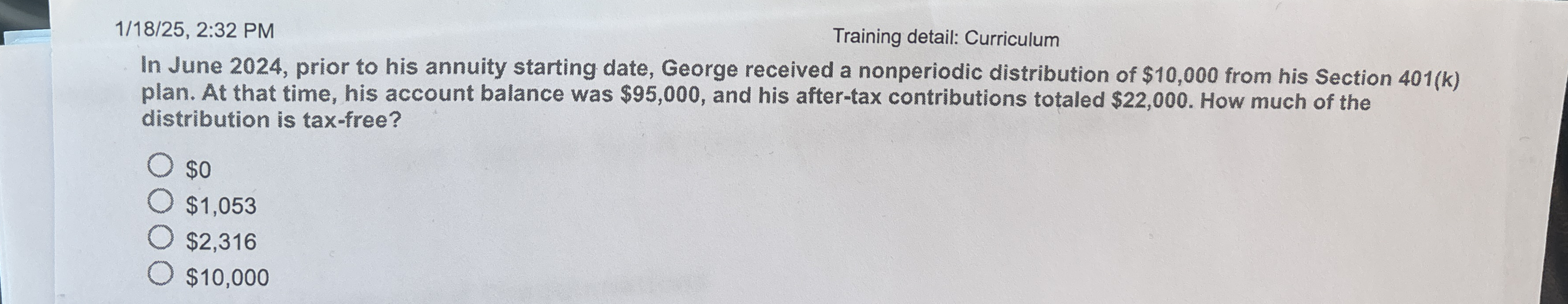 1 / 1 8 / 2 5 , 2 : 3 2 PM Training detail: