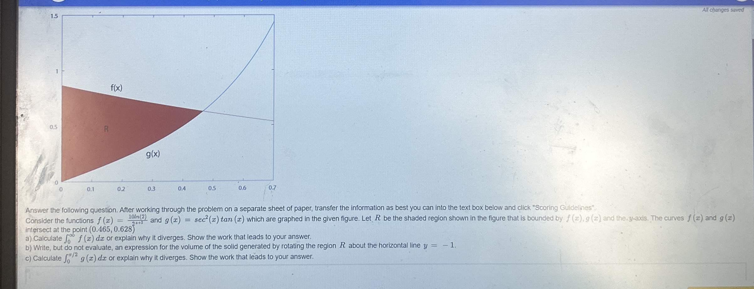 All changes saved Answer the following question.