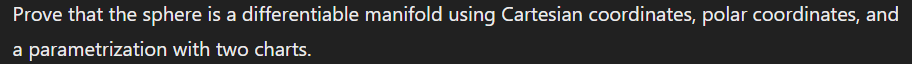 Prove that the sphere is a differentiable