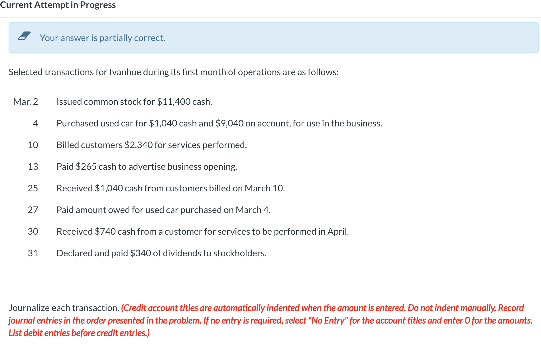 Your answer is partially correct. Selected