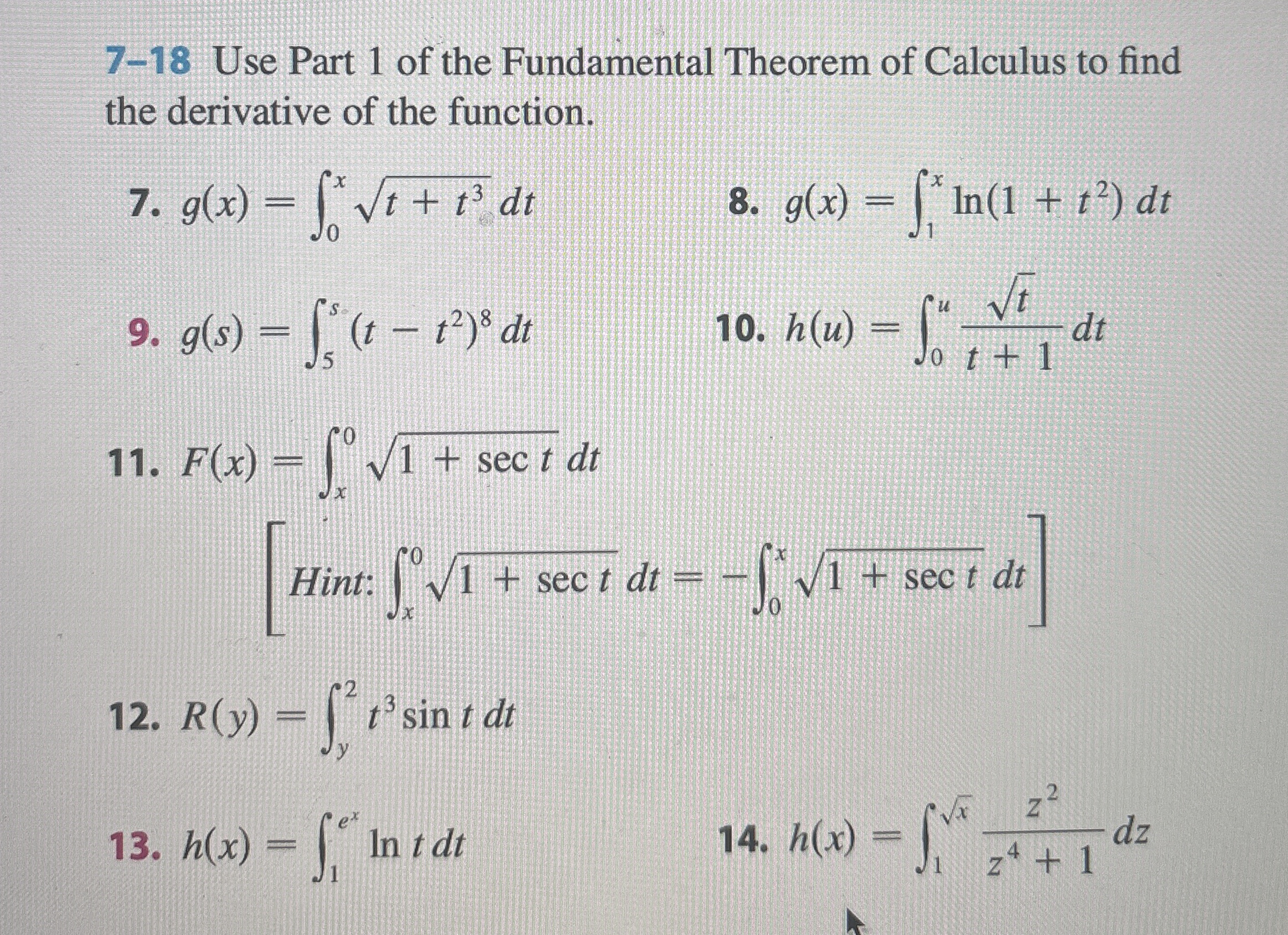 # 7 , # 9 , # 1 3 Use Part 1 of the Fundamental