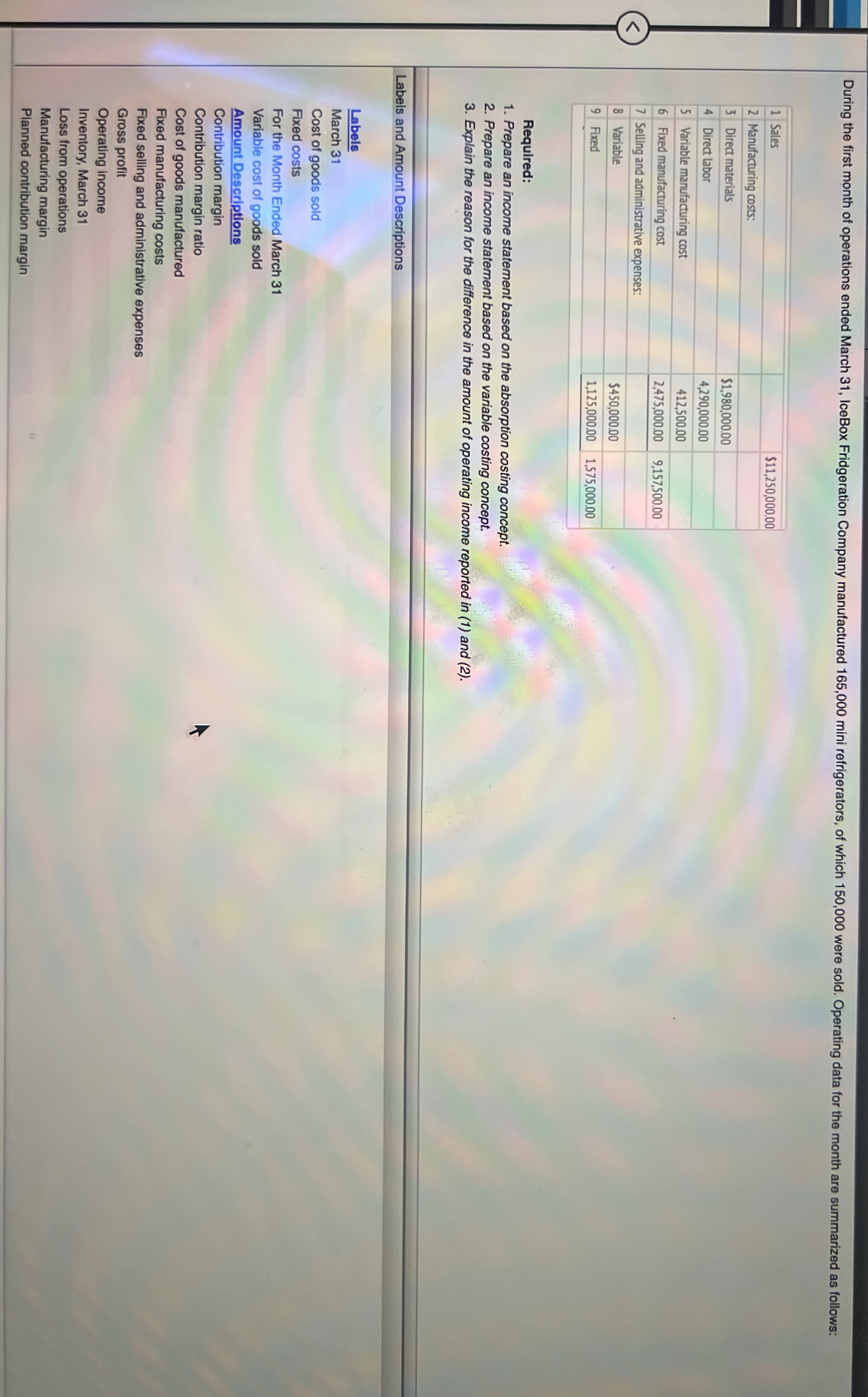 \ table [ [ 1 , Sales,,$ 1 1 , 2 5 0 , 0 0 0 . 0