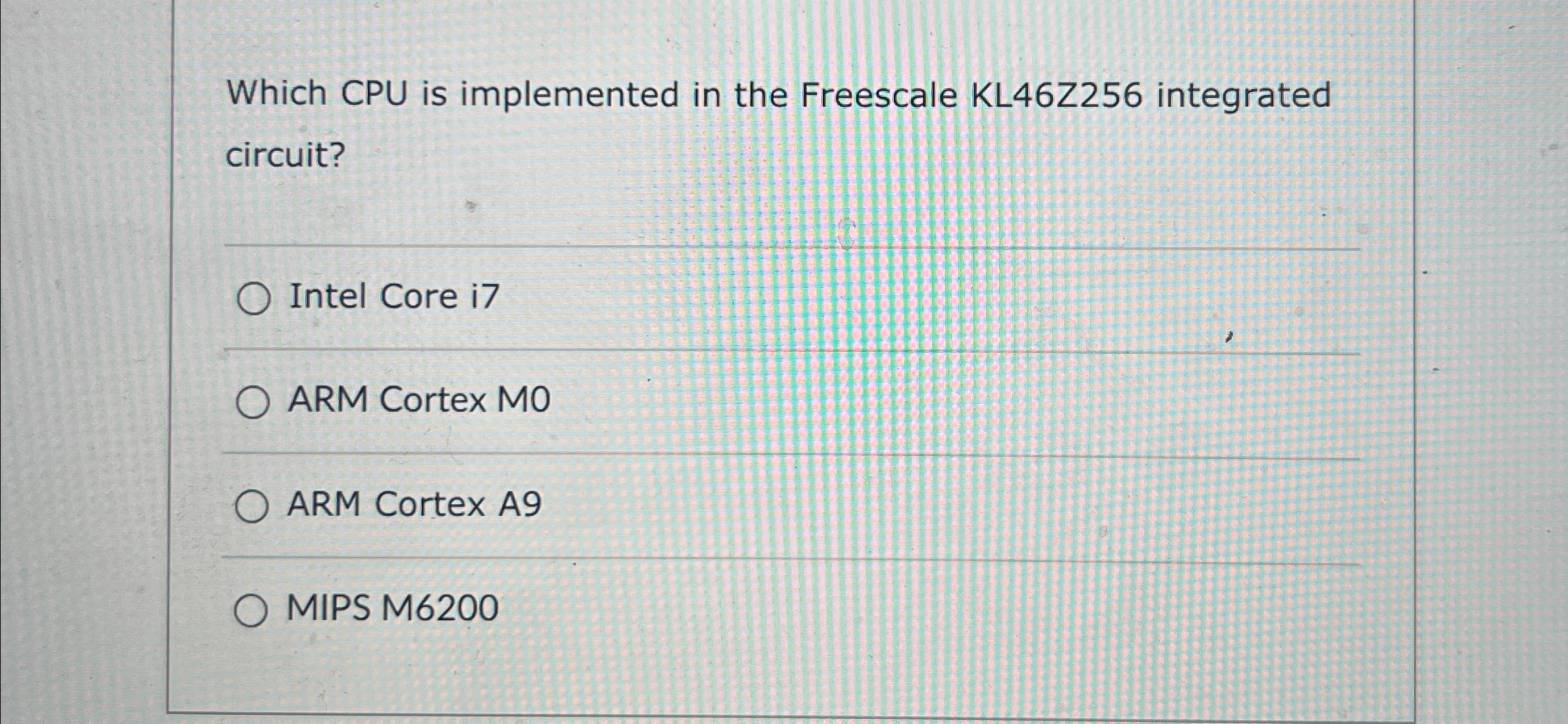 Which CPU is implemented in the Freescale KL 4 6