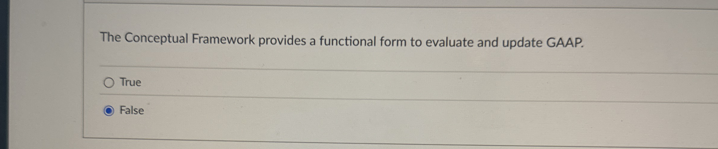 The Conceptual Framework provides a functional