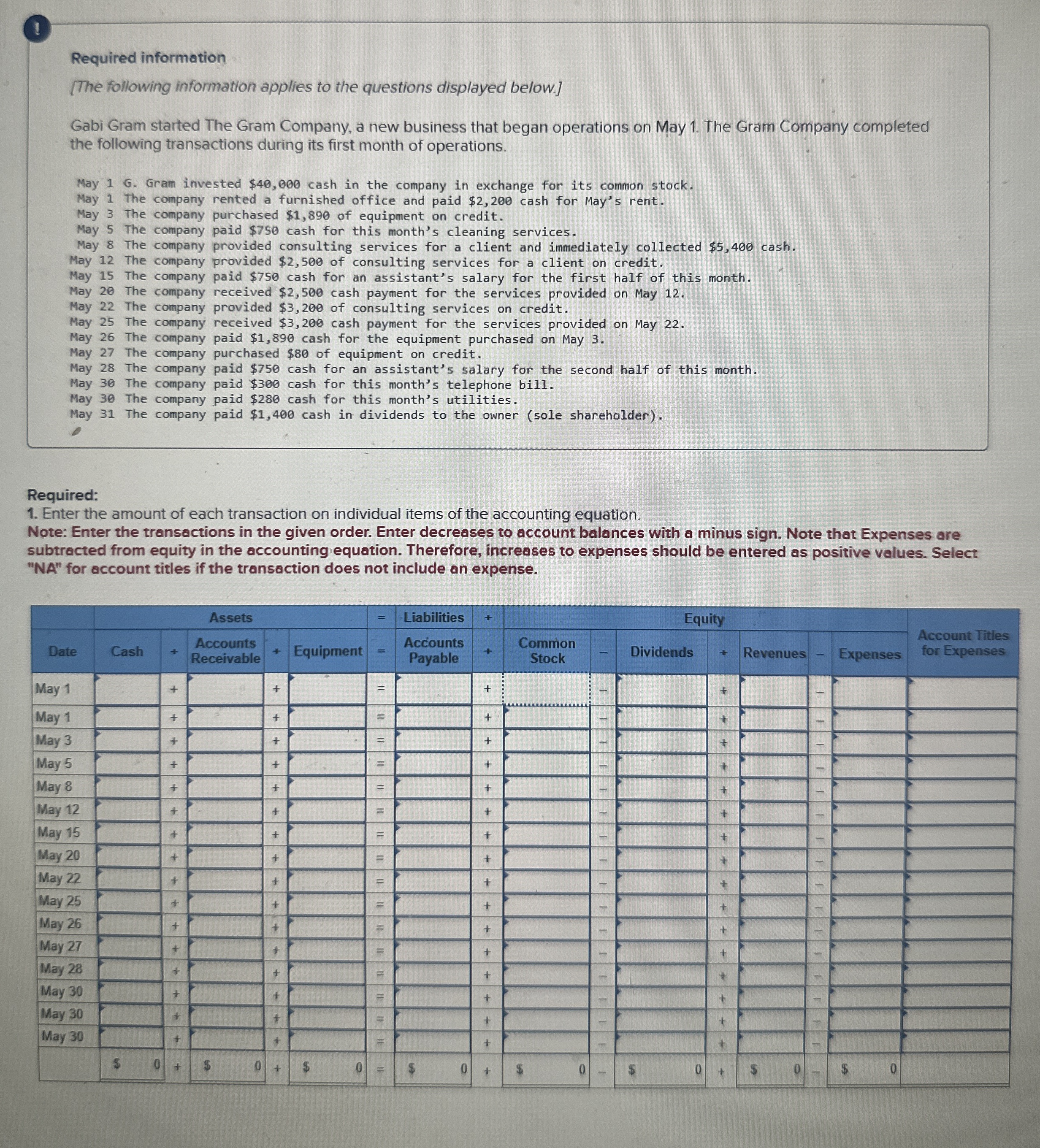 accounting spreadsheet
