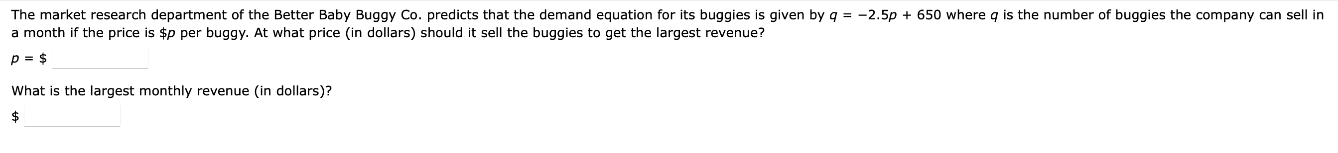 The market research department of the Better Baby