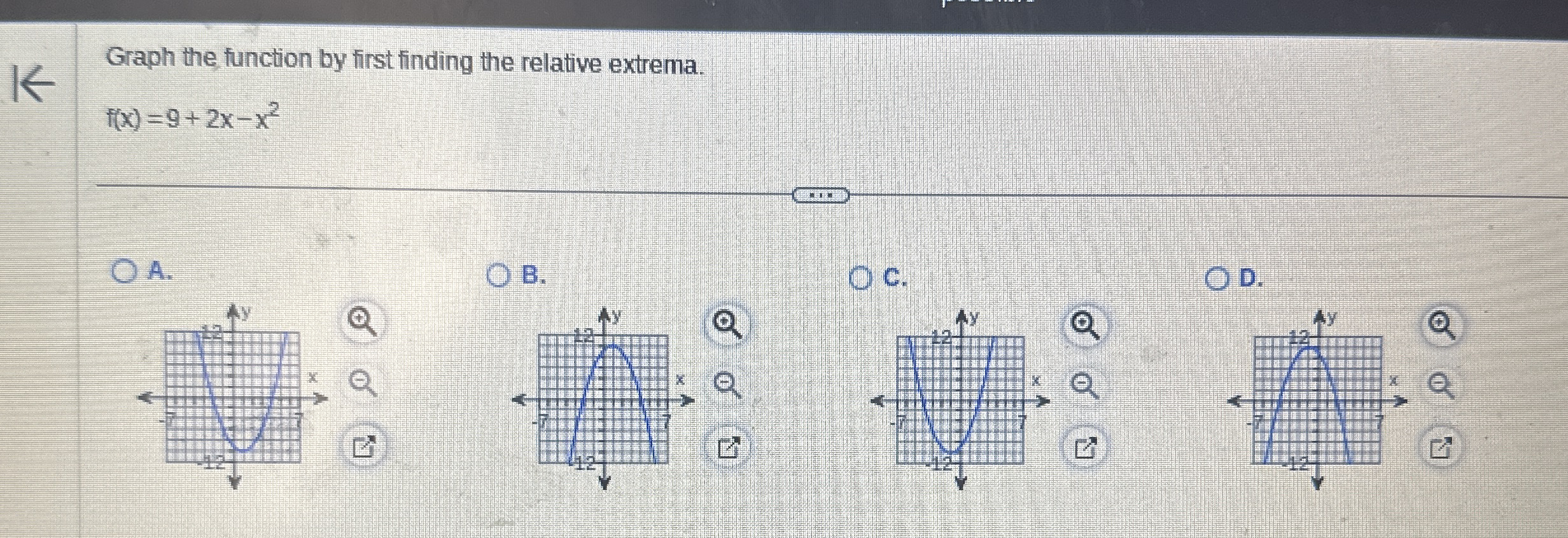 Graph the function by first finding the relative
