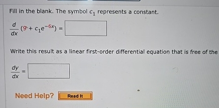 Fill in the blank. The symbol c 1 represents a