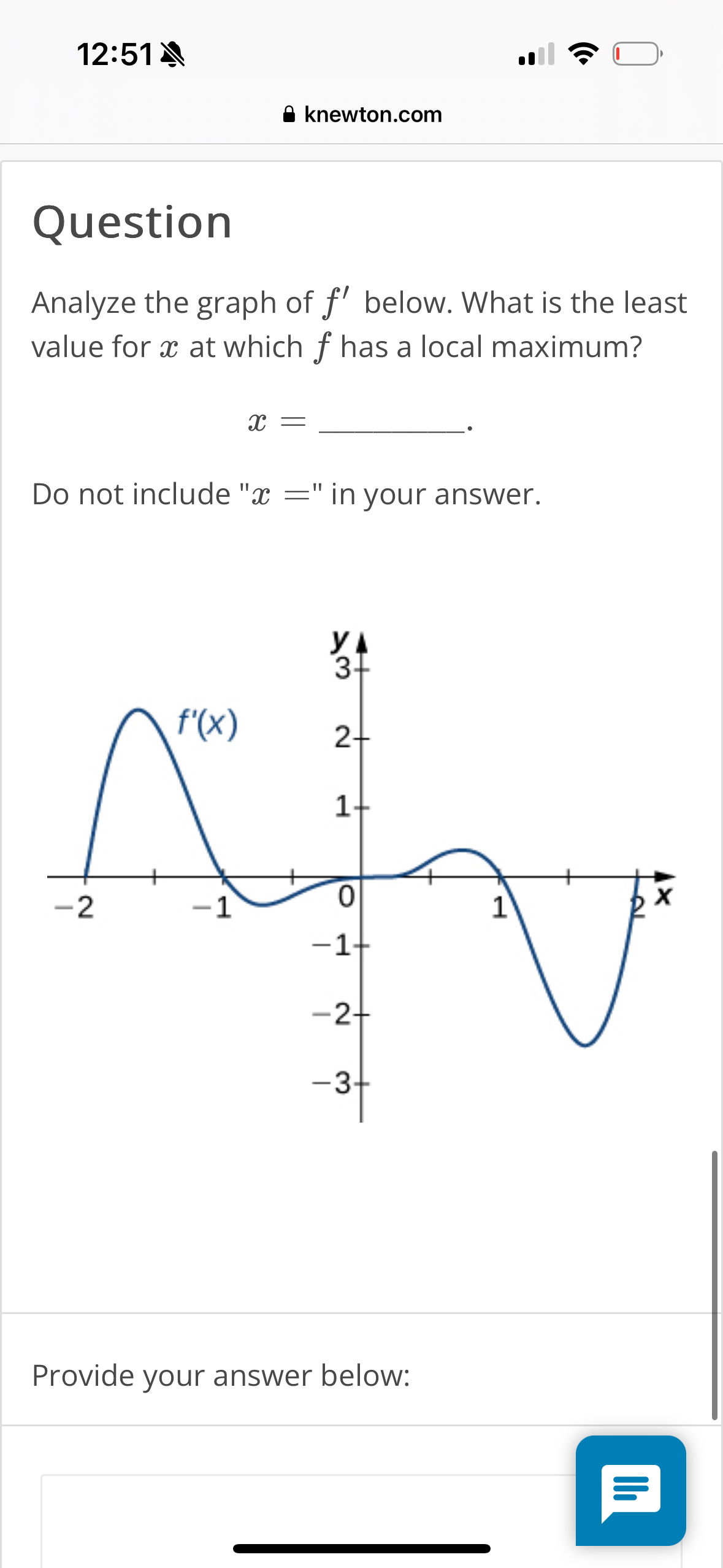 1 2 : 5 1 knewton.com Question Analyze the graph