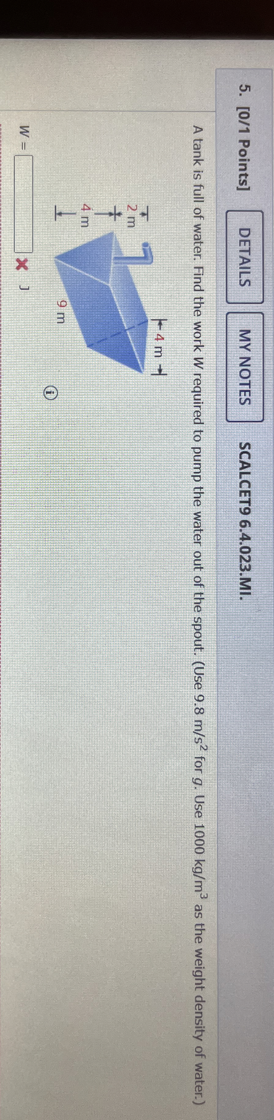 [ 0 / 1 Points ] SCALCET 9 6 . 4 . 0 2 3 . MI . A