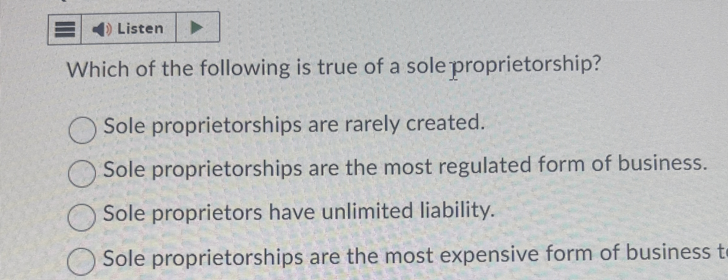 Which of the following is true of a sole