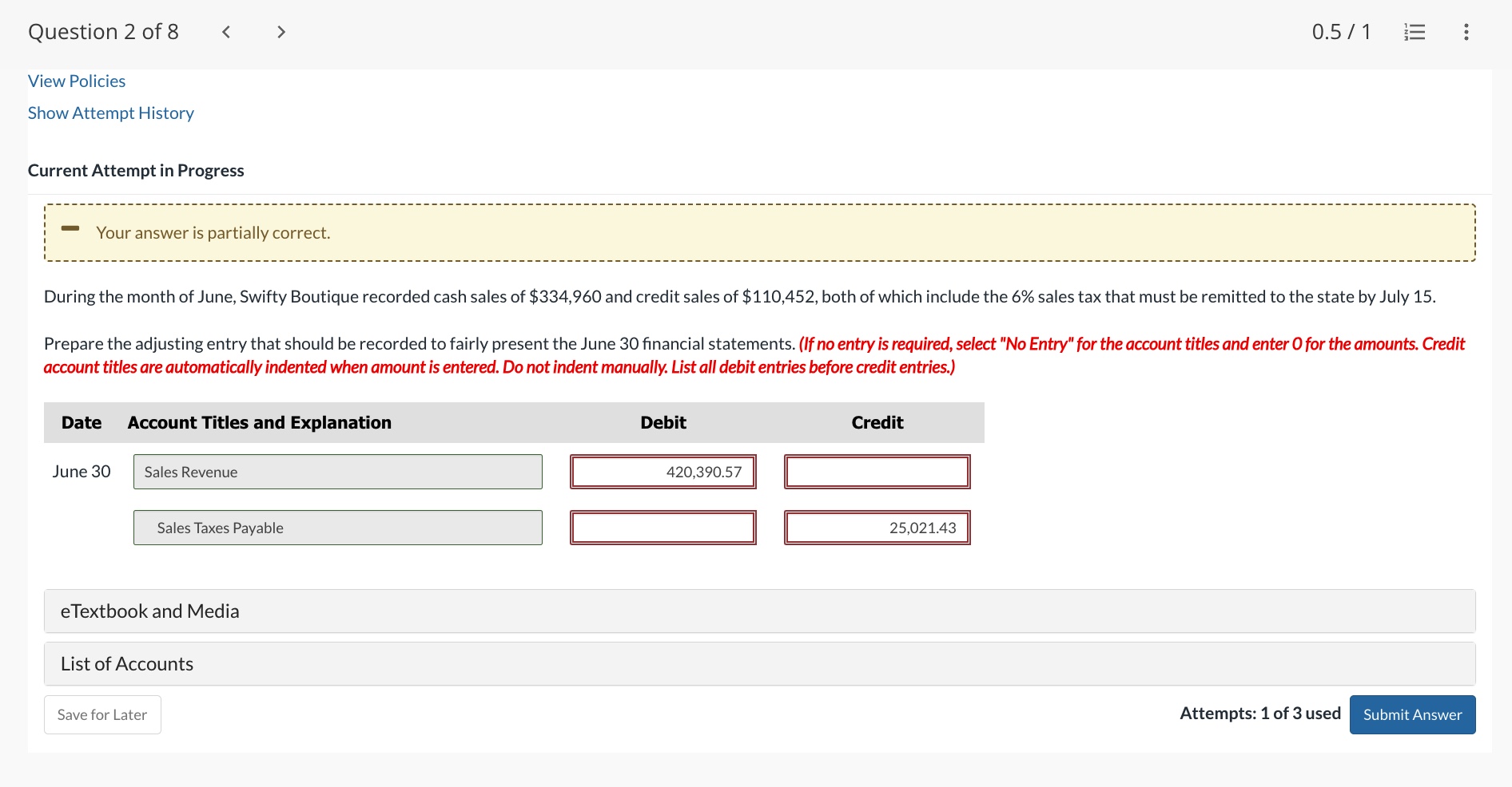 View Policies Show Attempt History Current