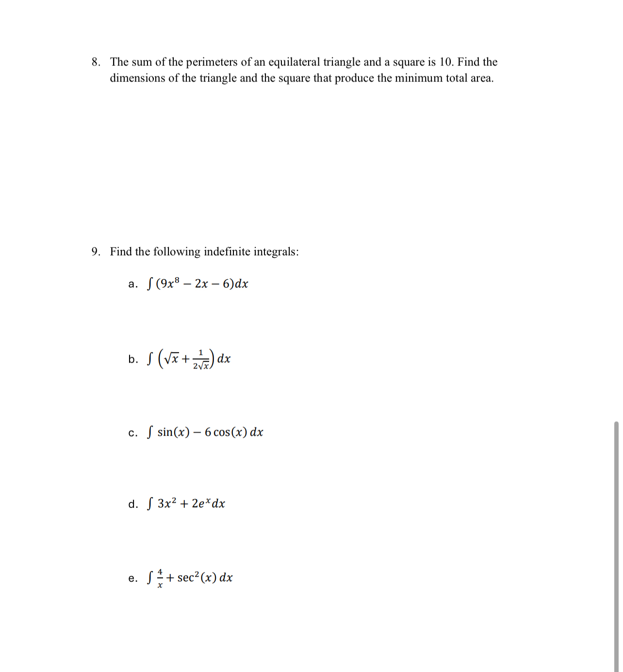 The sum of the perimeters of an equilateral