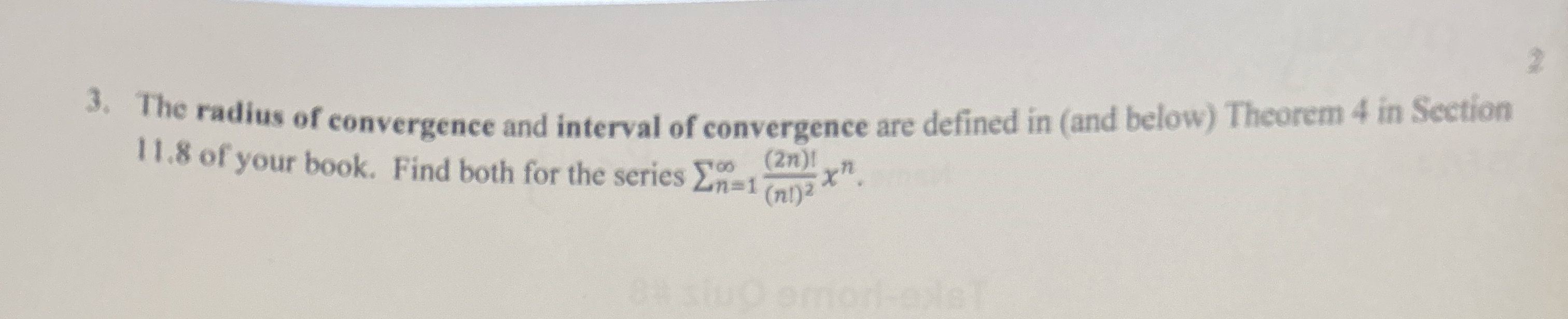 The radius of convergence and interval of